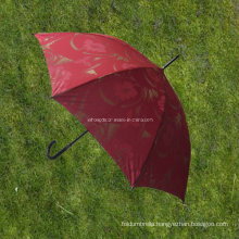 Strong Special Style Red Automatic Transfer Print Straight Umbrella (YSS0094-1-3)
